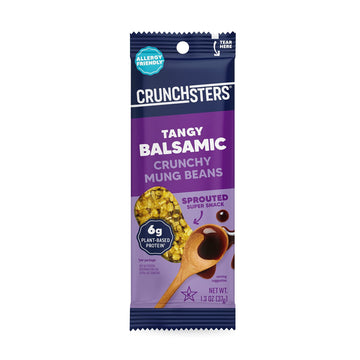 Crunchsters Crunchy Mung Beans, Plant-Based Protein Super-Snack and Salad Topper, Gluten-Free, Nut-Free, Vegan, 6g Protein per S