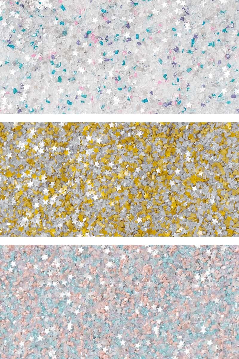 Fancy Sprinkles MVP Sugar Set - Unicorn Breath, Opal Rain, Filthy Rich - 4 OZ