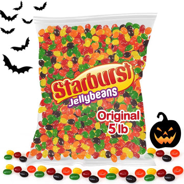 Starburst Original Jelly Beans (5 Pound) Halloween Candy - Resealable Bag For Freshness - Bulk Jelly Beans Perfect For Trick-Or-