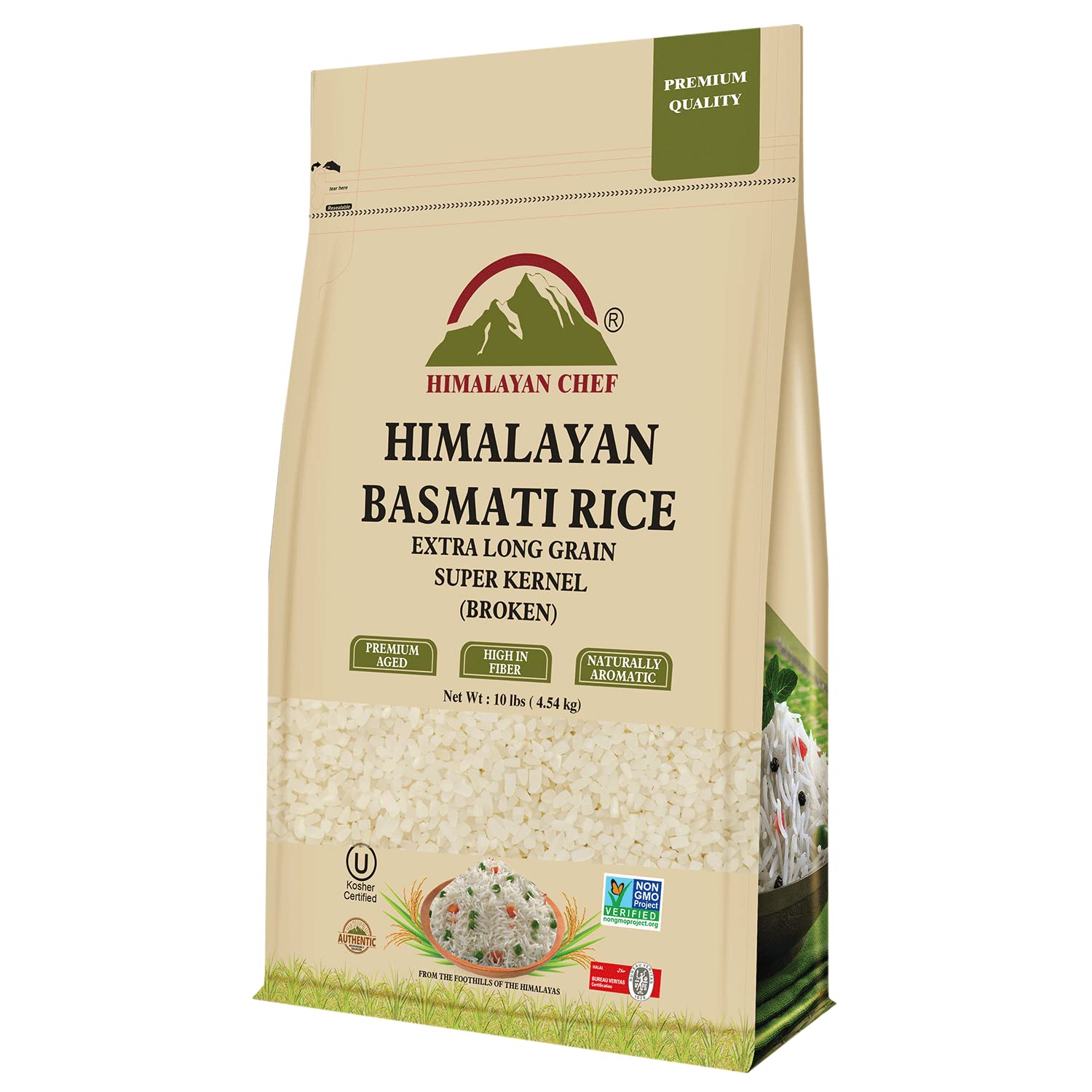 Himalayan Chef Basmati Rice, Broken Rice Organic - 10 lbs