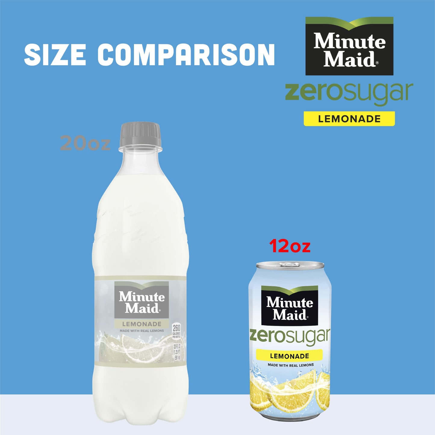 Minute Maid Light Lemonade Fruit Drink, 12 Fl Oz (Pack Of 12)