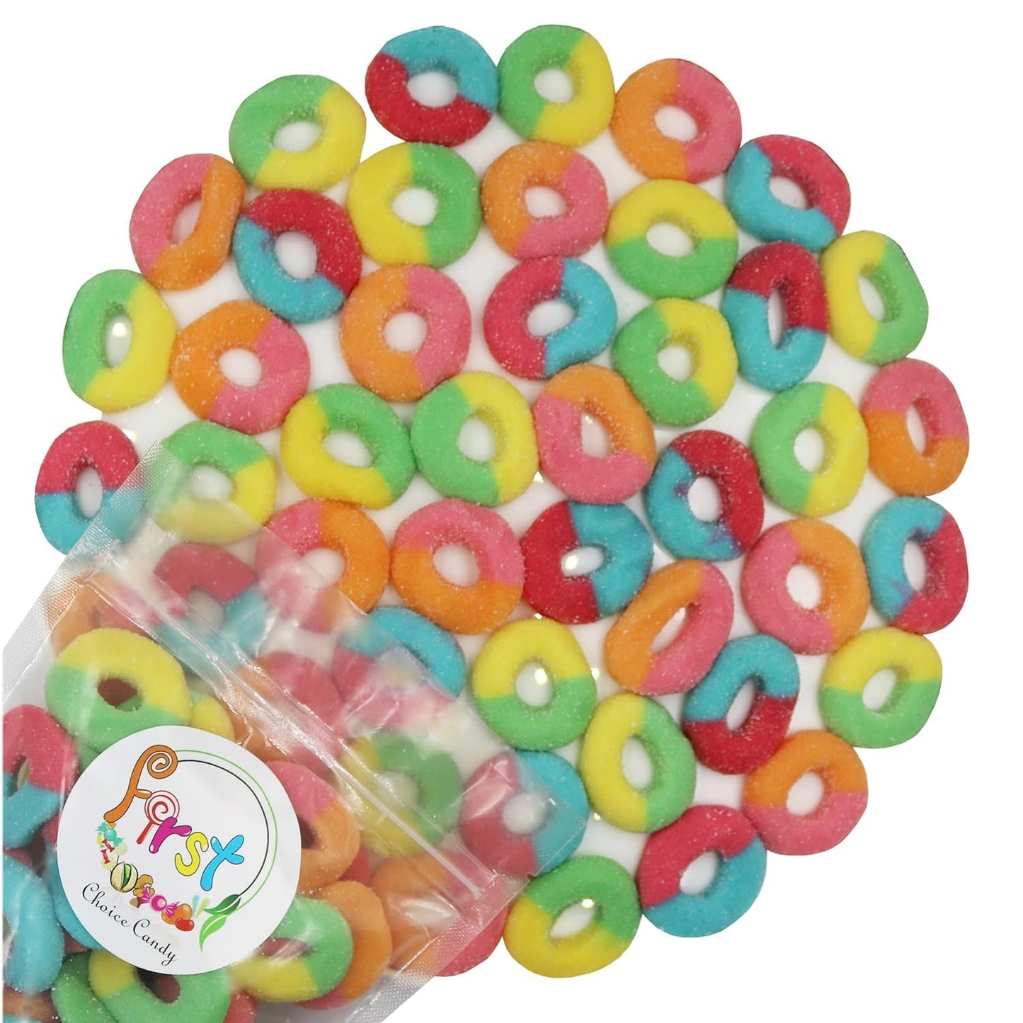 Firstchoicecandy Gummy Rings (Neon, 5 Pound (Pack Of 1))