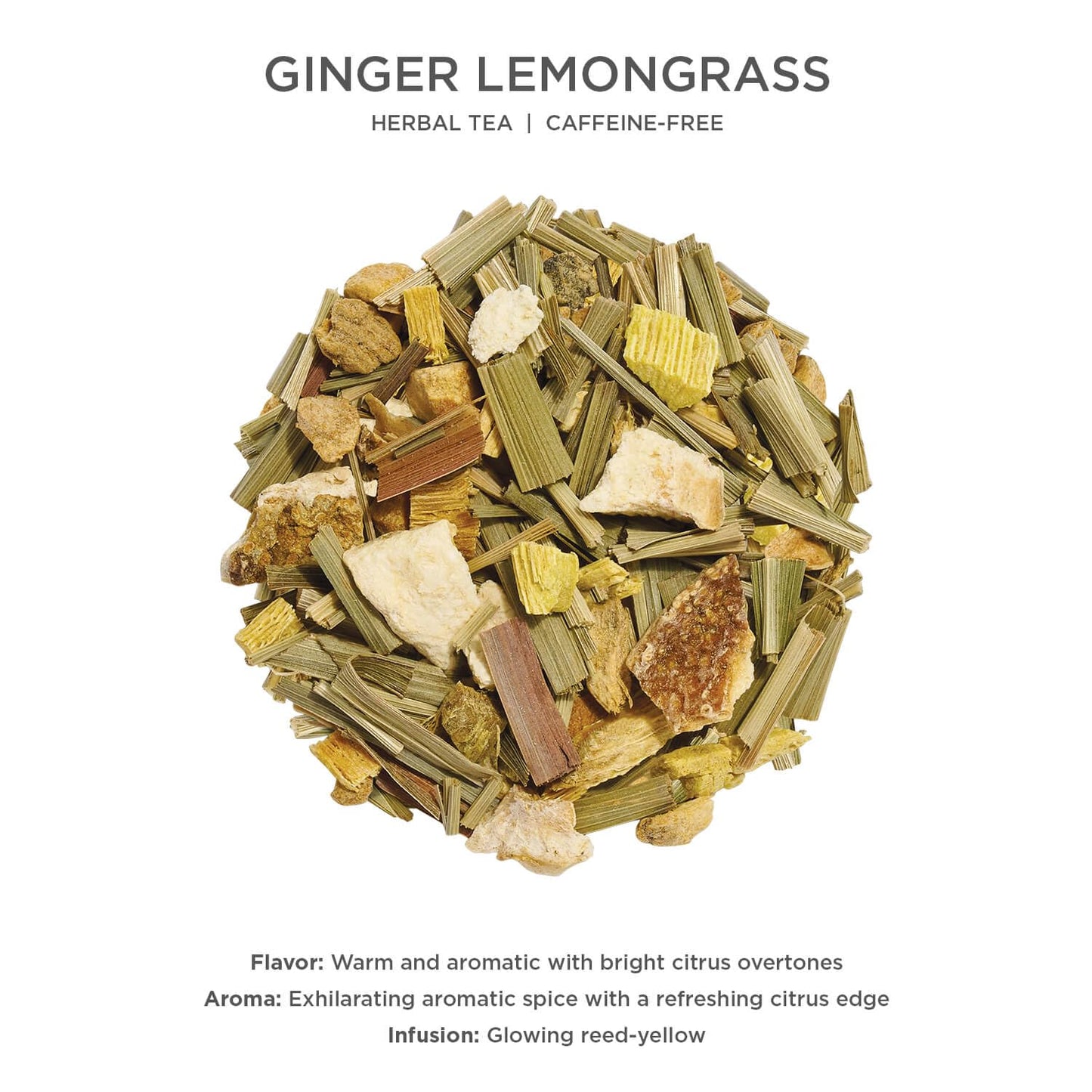 Tea Forte Ginger Lemongrass enhanced Loose Leaf Caffeine-Free Herbal Tea Blend Canister  Makes 35-50 Cups