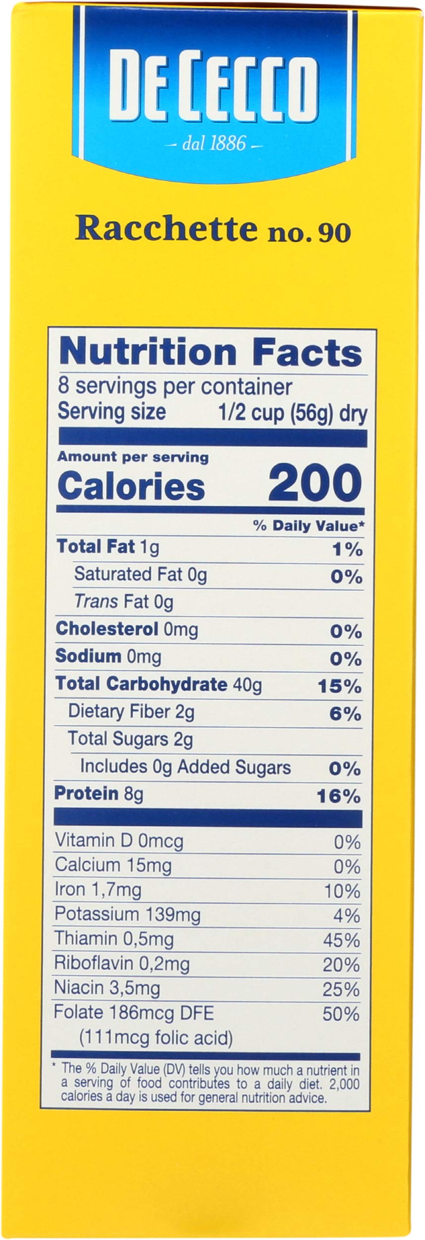 DE CECCO PASTA Racchette Pasta, 16 OZ