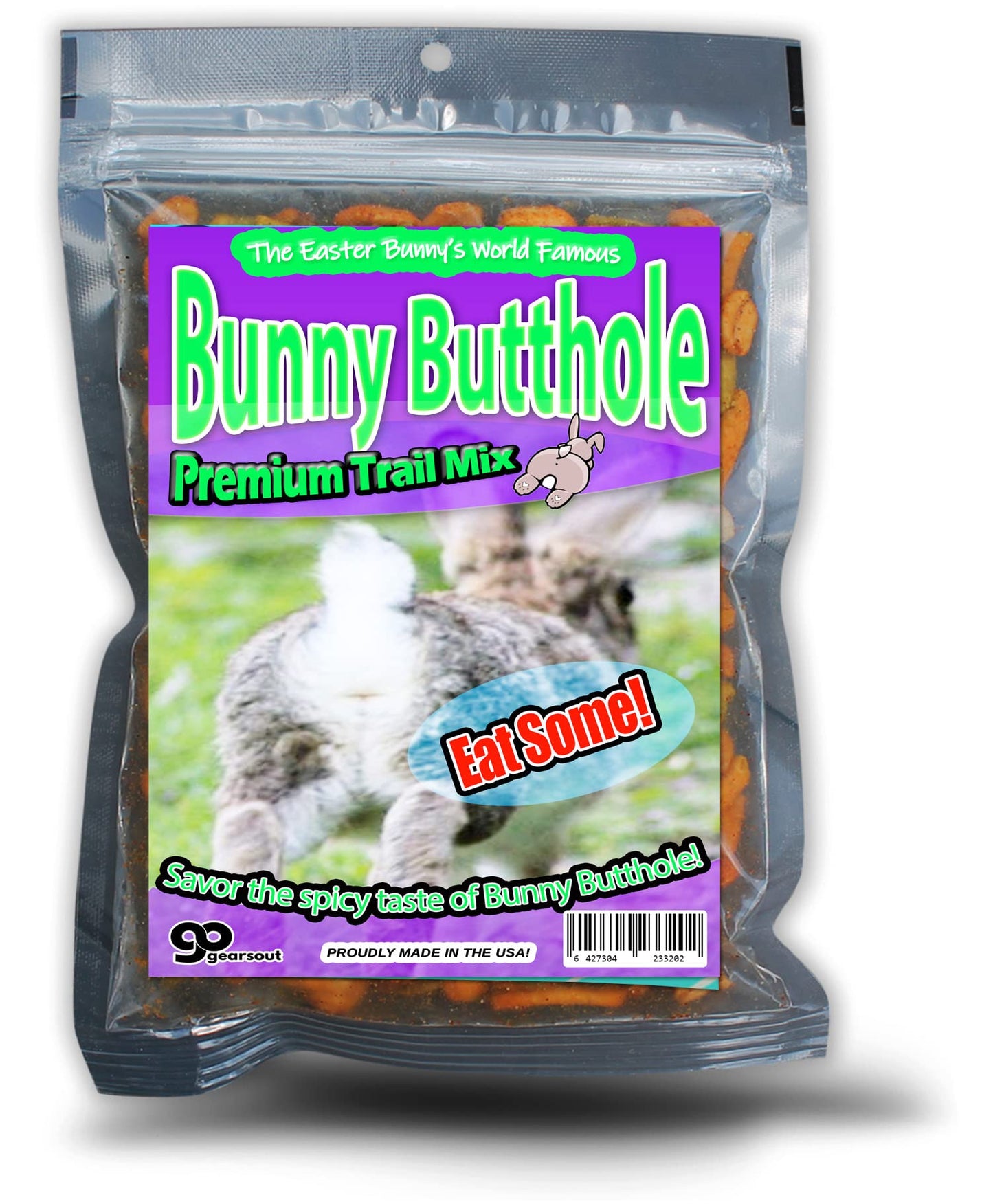 Gears Out Bunny Butthole Premium Trail Mix - Spicy Snack Blend, 10 Ounce, Perfect for Easter Basket Stuffer