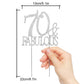Hatcher Lee Cake Topper 70 Years Birthday or 70th Wedding Anniversary, Silver Crystal Rhinestone, Model HCL-030