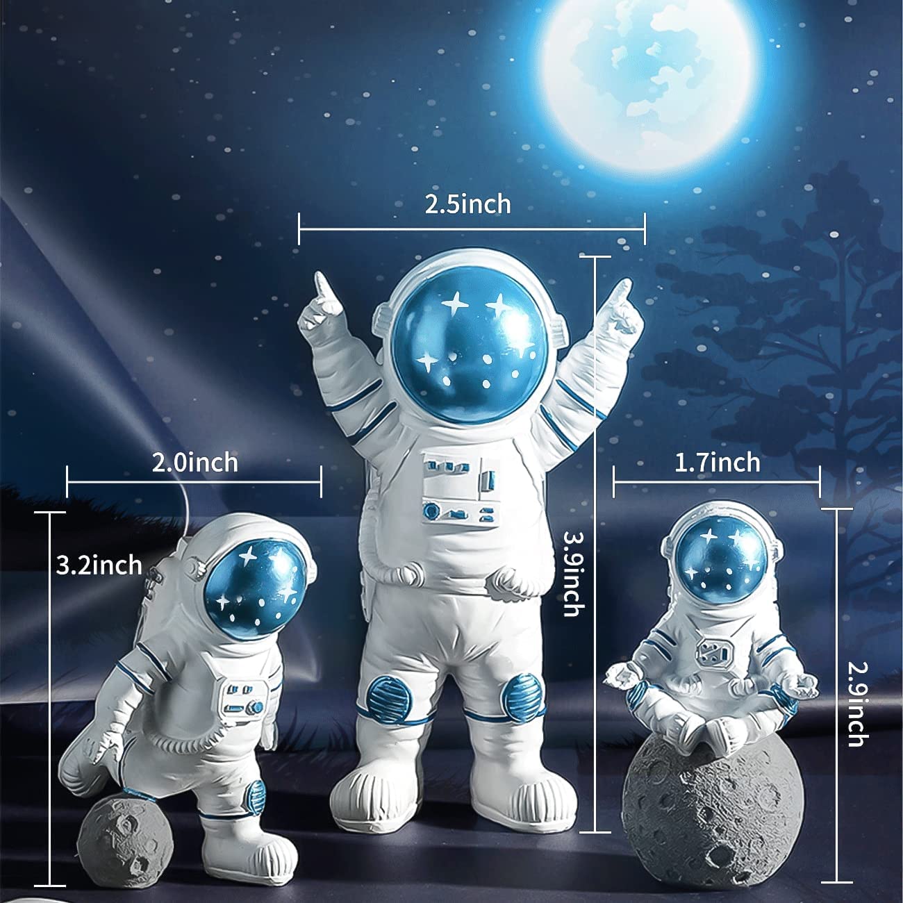 22Pcs Space Cake Topper,Space Cupcake Toppers Astronaut Figurine Birthday Outer Space Themed Party Decorations Supplies Planet R