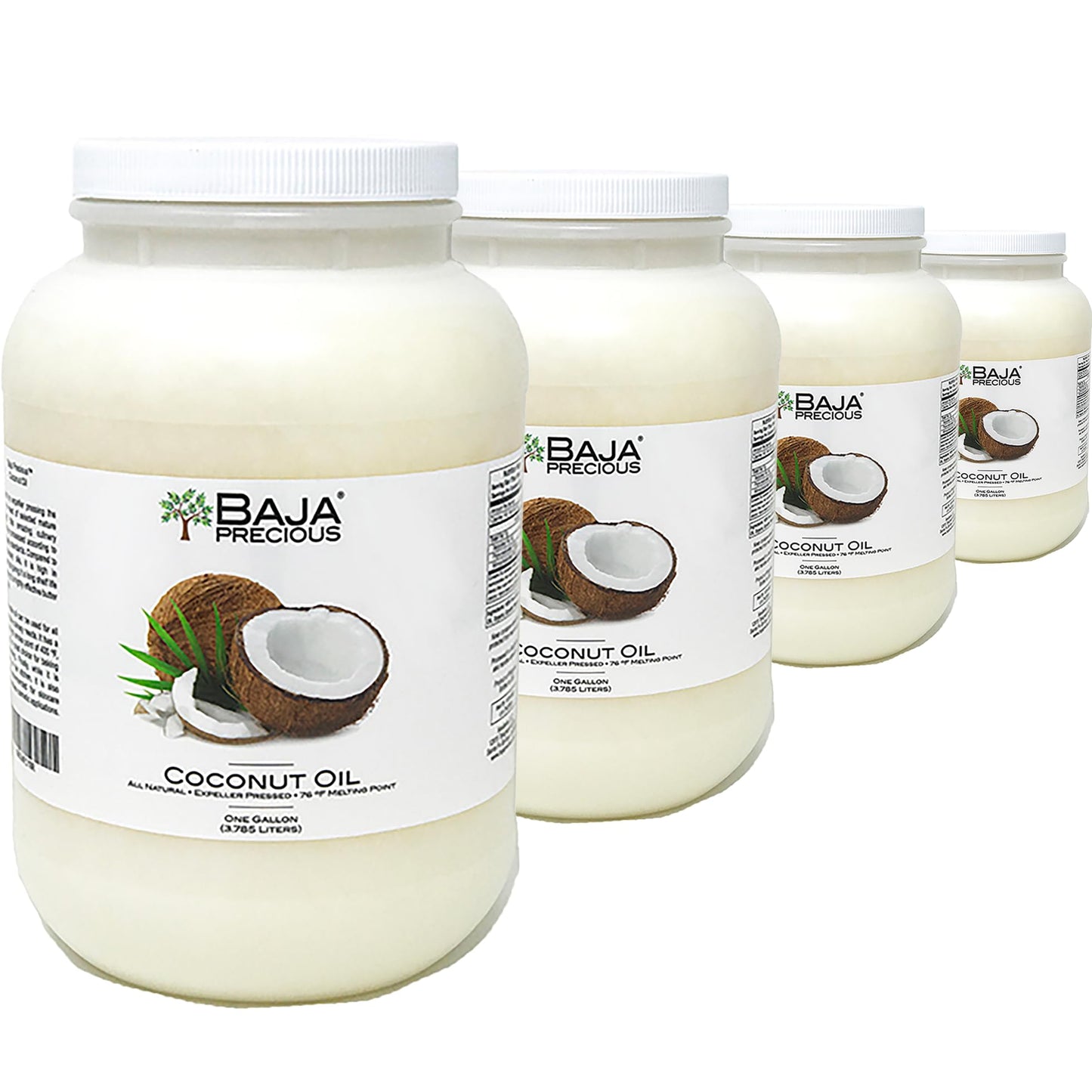 Baja Precious - Coconut Oil, Case of 4 X 1 Gallon Jugs