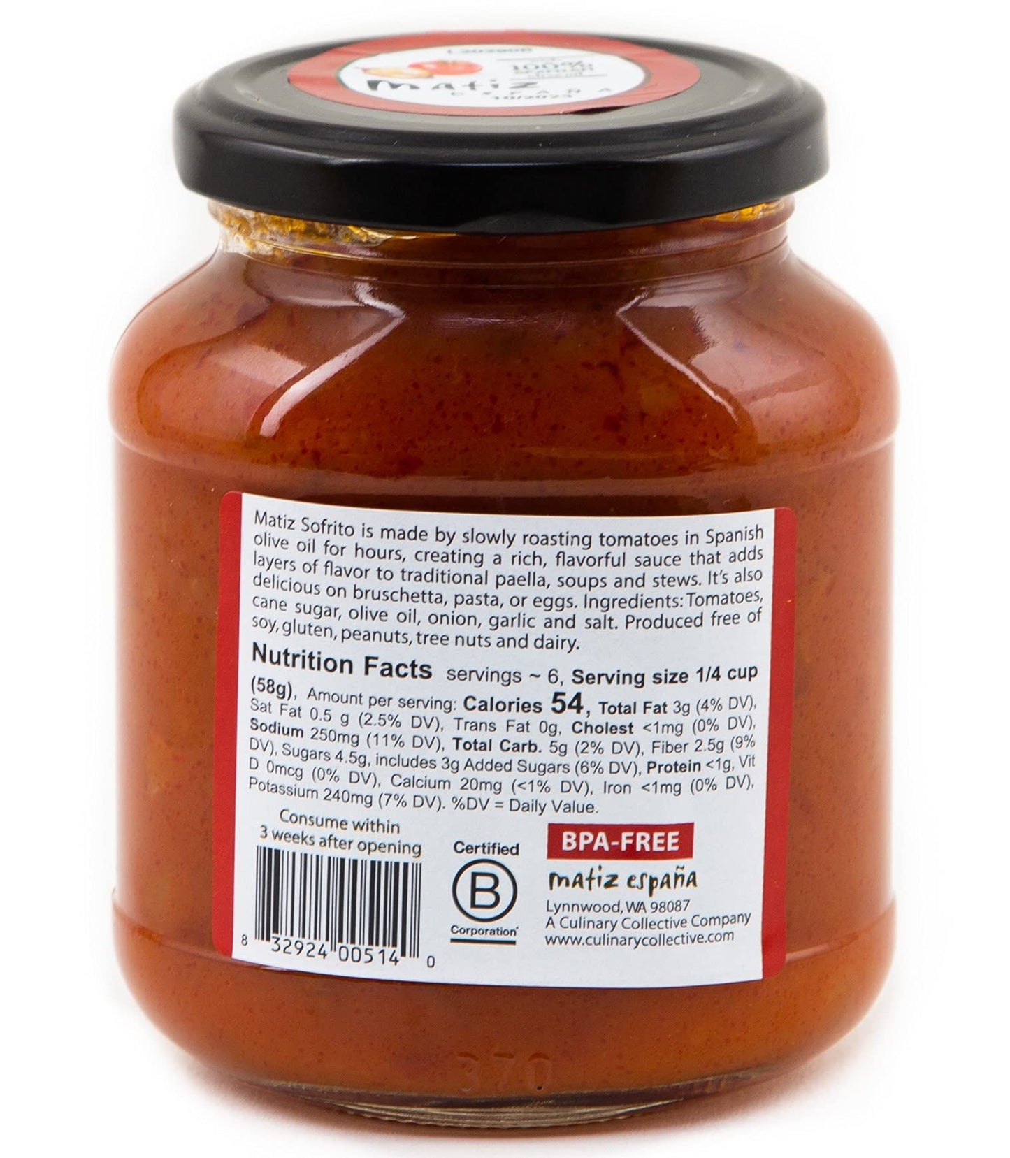 Matiz Sofrito, Traditional Valenciano Paella Base, Family Recipe, 12.3 Ounce