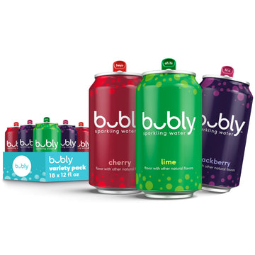 Bubly Sparkling Water, Lime Yours 3 Flavor Variety Pack (Lime, Cherry, Blackberry), Zero Sugar & Zero Calories, Seltzer Water, 1