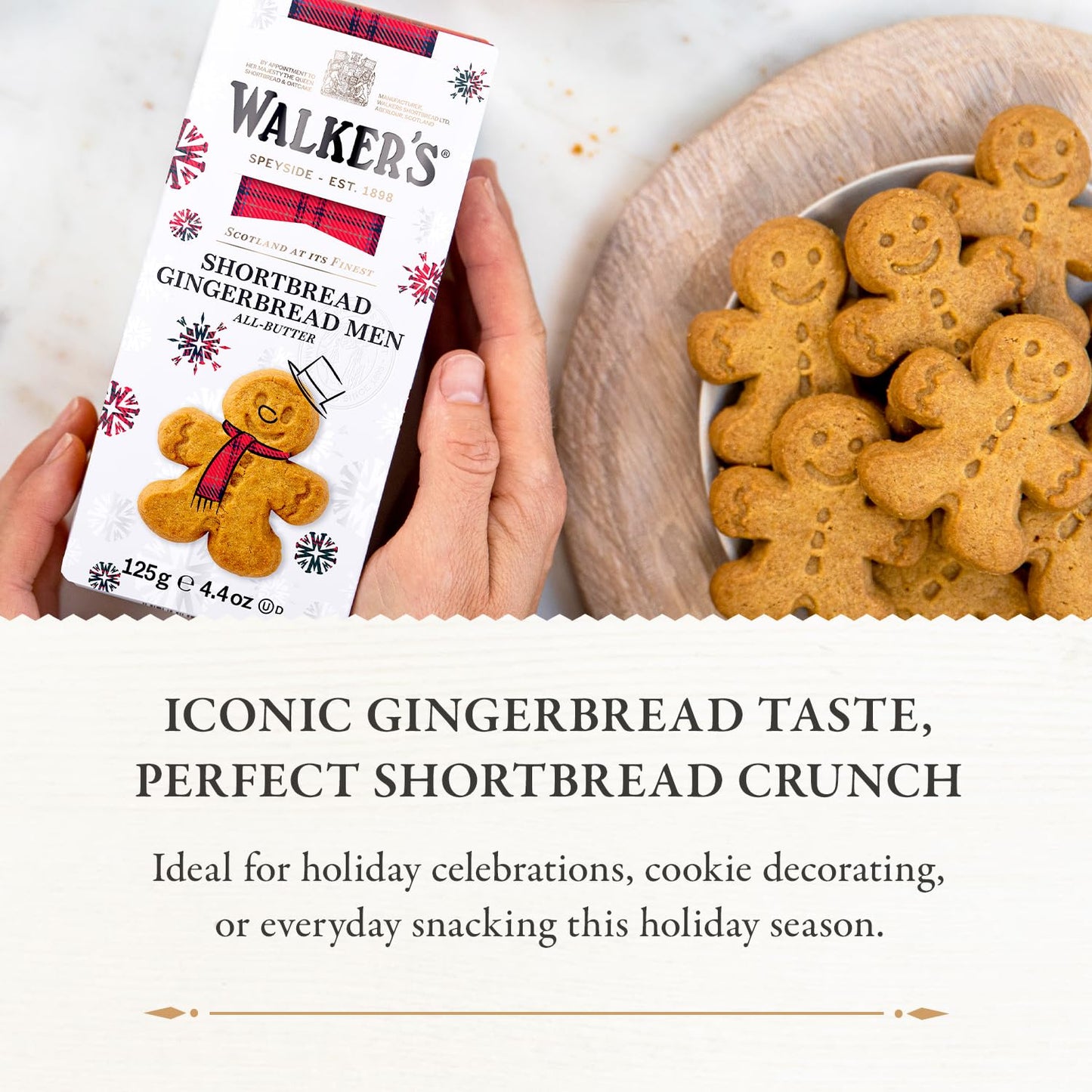 Walkers Festive Shortbread Gingerbread Men - Pack Of 12 Shortbread Cookie Boxes - Includes All-Butter Gingerbread Man Cookies