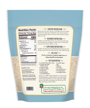 Bob s Red Mill Oat Bran Hot Cereal 40 Ounce (Pack of 2)