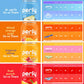 PERFY Caffeine Free Healthy Soda Variety Pack - Low Sugar, Real Fruit Juice, 12 Pack
