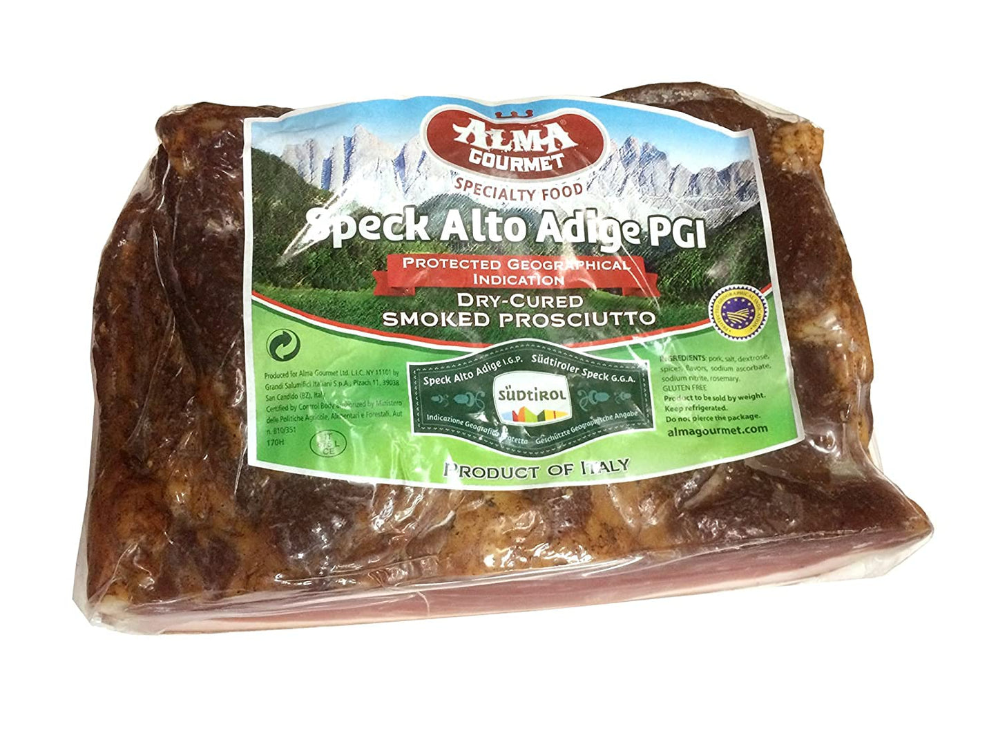 Alma Gourmet Speck Alto Adige IGP, 5 lb, Pack of 1