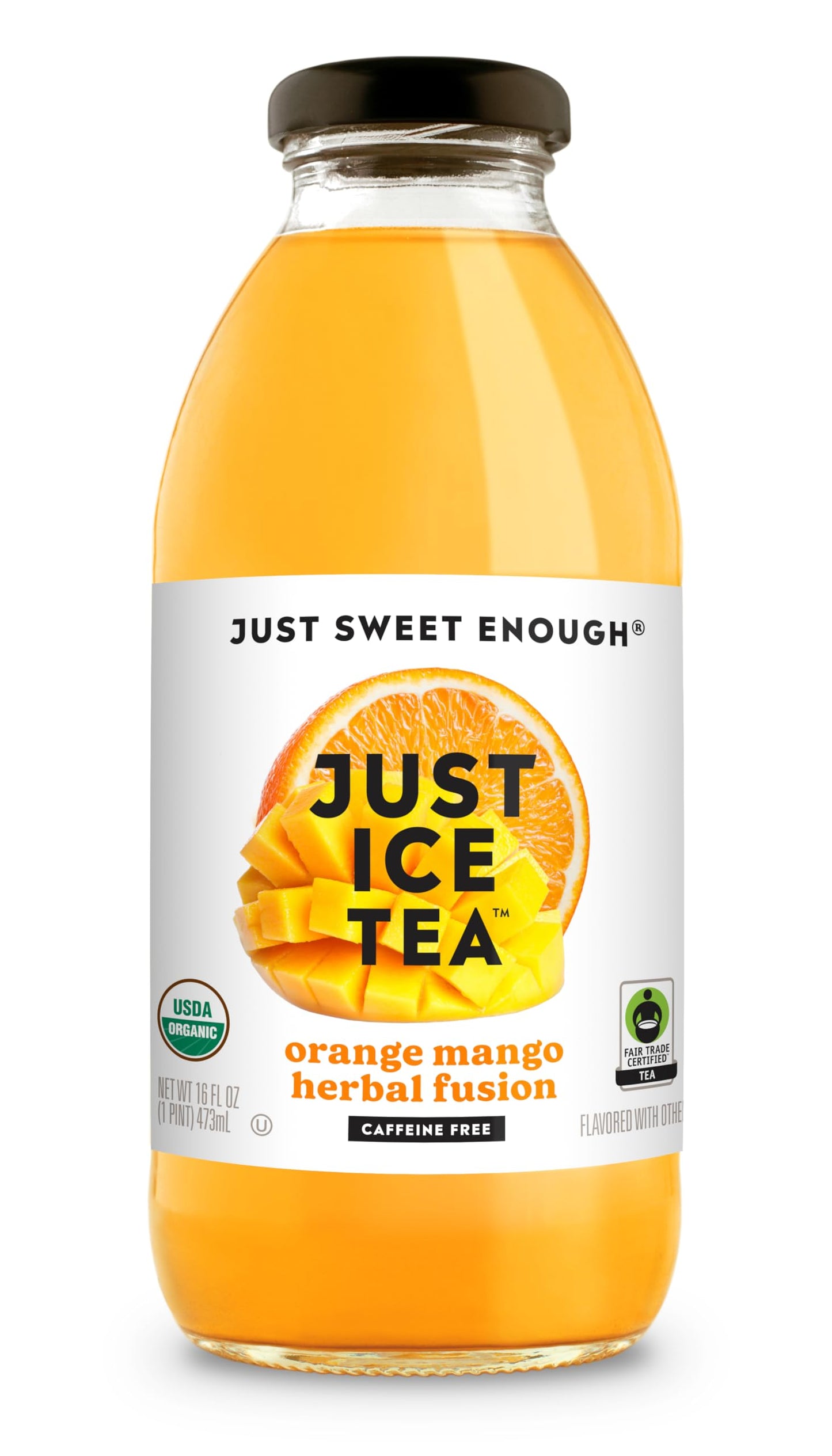 Just Ice Tea Organic Orange Mango Herbal Fusion Tea  16 FZ