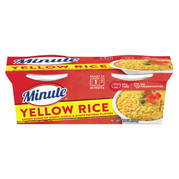 Minute Ready-to-Serve Yellow Rice, Microwavable Rice Cups, 8.8-Ounce Cups (Pack of 8)