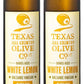 Texas Hill Country Olive Co. White Lemon Balsamic Vinegar - Gourmet 8.5 oz, 2 Pack - No Artificial Flavors, Made in Texas