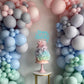 EONNCNT Happy Birthday Cake Topper - Sky Blue Glitter, Paper Material, Model MOUCCT-HB, Party Decoration Supplies