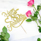Yetxel Gold Glitter Cake Topper - 50th Anniversary Decoration - Paper - 85 Color