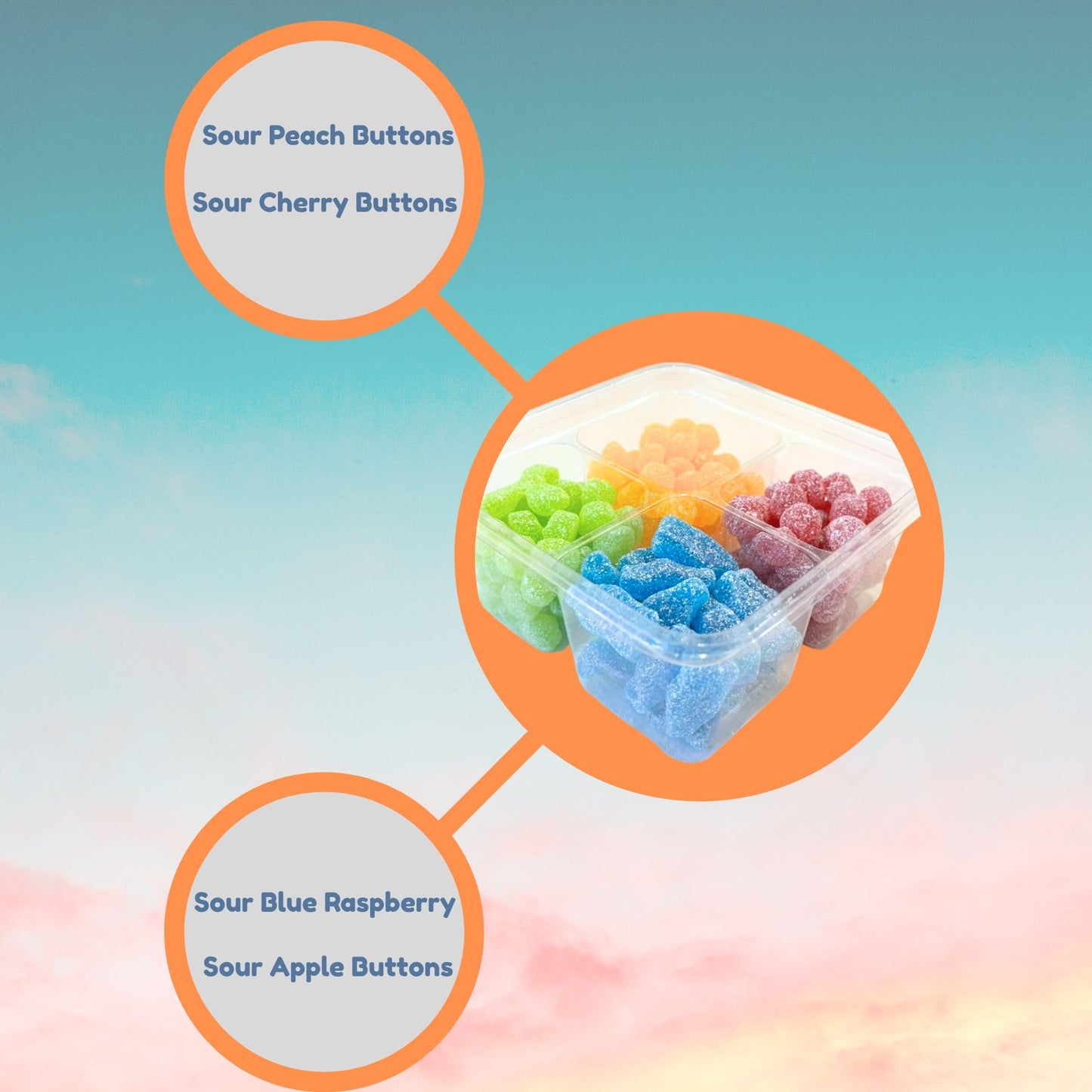 DEREUZE Dutch Sour Gummies Sweet Mix - 2 LB Bulk Candy Sampler - European Candy for Parties & Gifting - 6 x 6 x 5.5 inches