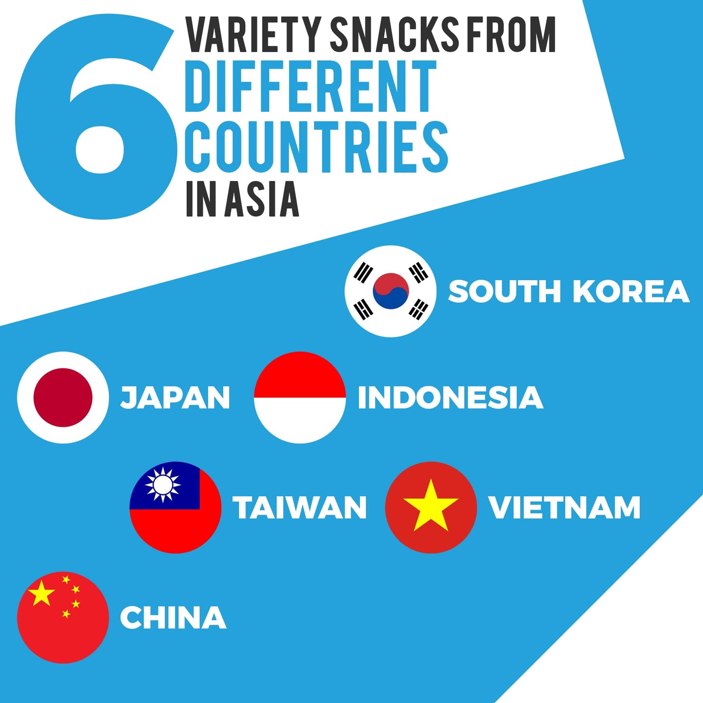 Dagaon Asian Snack Box 22 Count - Snacks From Korea, Japan, China, Indonesia, Taiwan, Vietnam, Etc. Assortment Of Chip, Ramen, B