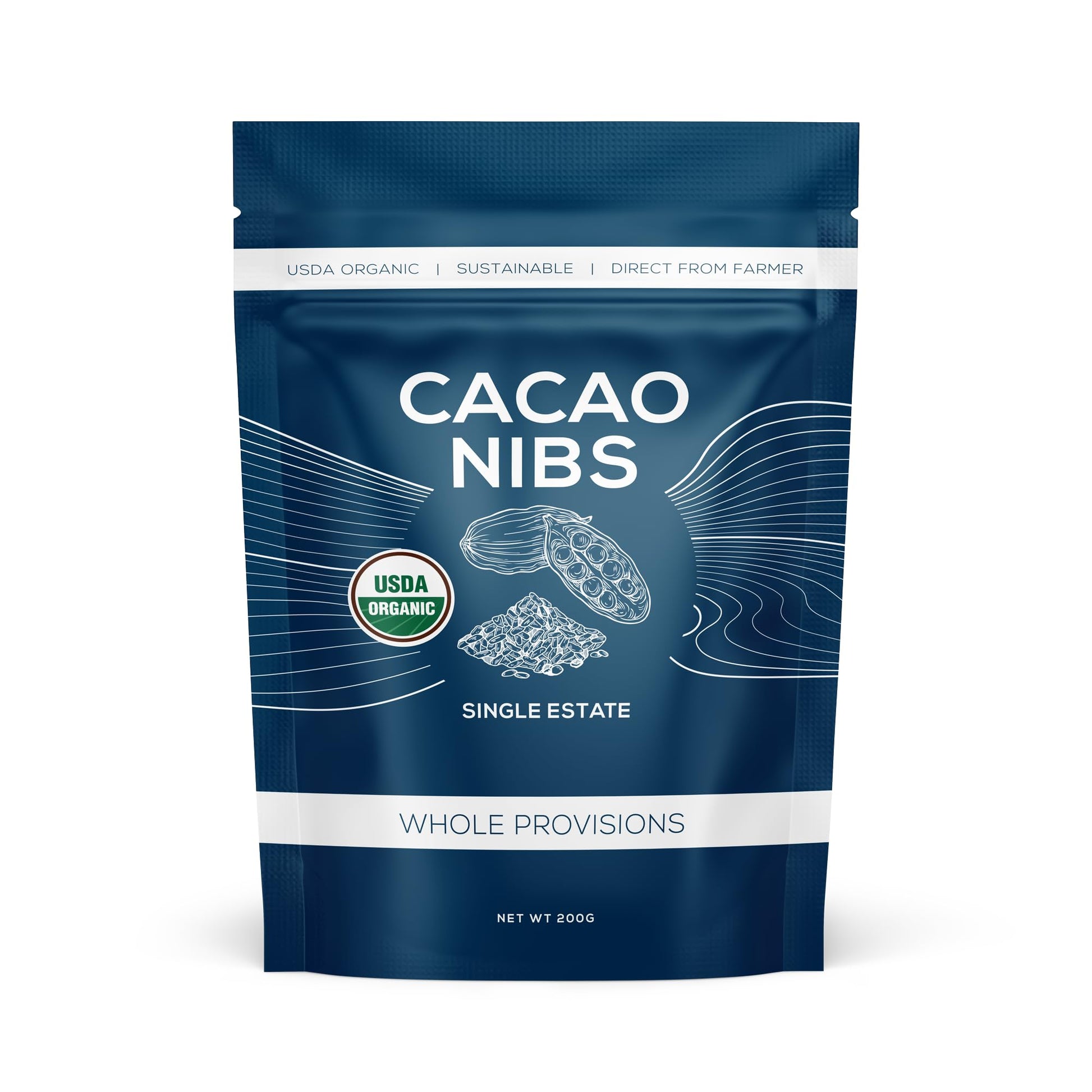 One Farm By Waayb Organic Cacao Nibs, Single Estate, Non-Gmo, Fair-Trade, Vegan, Gluten Free, 100% Raw Rizek Cacao Nibs In Resea
