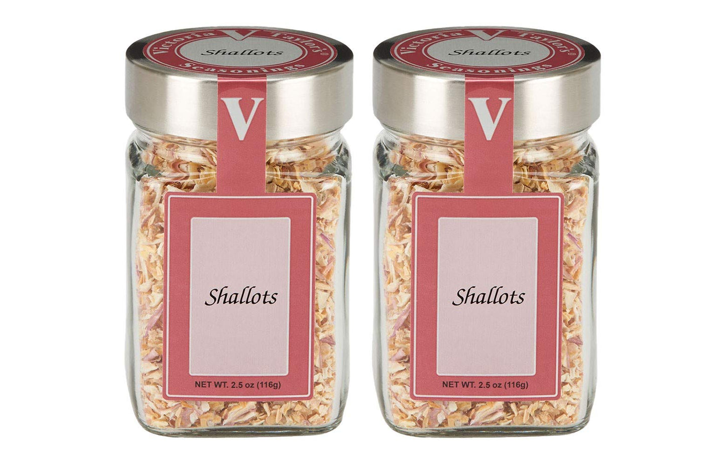 Shallots- Ready To Use 2.5 Oz. Jar (Pack Of 2) Dried Shallots For Salads, Dips, Soups Or Any Recipe That Calls For Fresh Onions