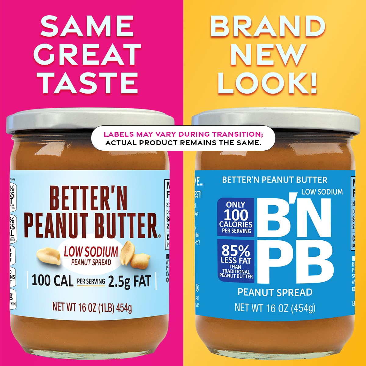 Bettern Peanut Butter 6 Pack Variation (1 Pound (Pack of 6), Peanut Butter (Low Sodium))