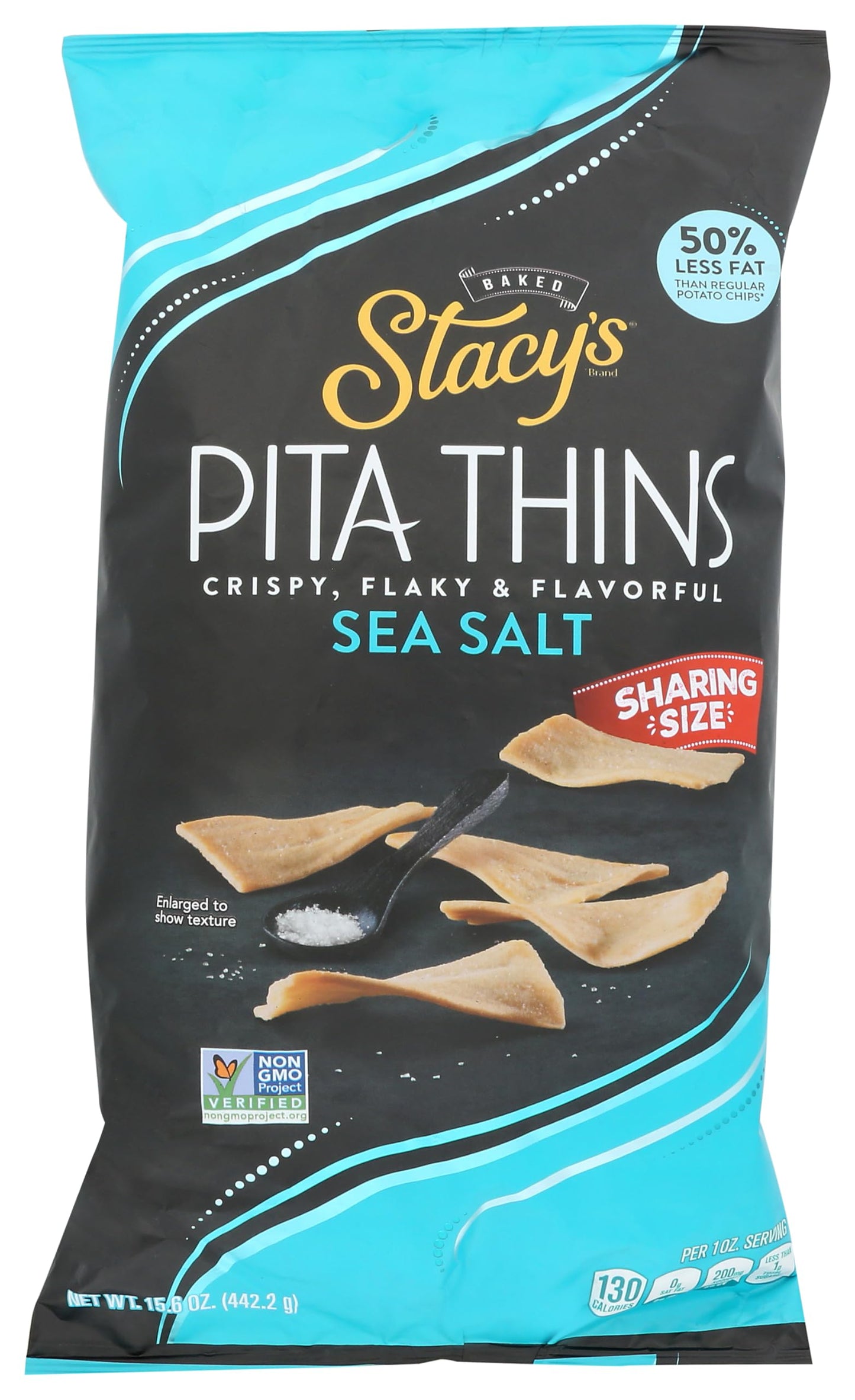 Stacys Snacks, Sea Salt Pita Thins, 15.6 Ounce