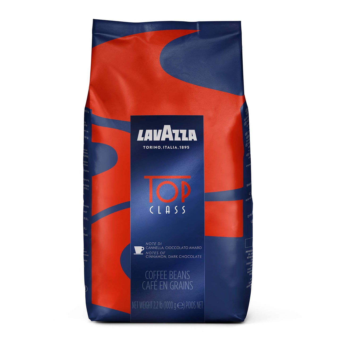 Lavazza Top Class Whole Bean Coffee Blend, Medium Espresso Roast Bag, 2.2 Pound (Pack Of 1), Authentic Italian, Blended And Roasted In Italy, Full Bodied With Smooth And Balanced Flavor