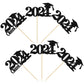 Gyufise 24Pcs 2024 Graduation Cupcake Toppers Black Glitter Class Of 2024 Cake Toppers Grad Cap Cupcake Picks Cake Decorations F