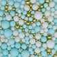 Edible Blue & White & Gold Sugar Pearls Sprinkles Candy Mix Size Pearls Cake Decorations Cupcake Toppers Decorating Perfect For