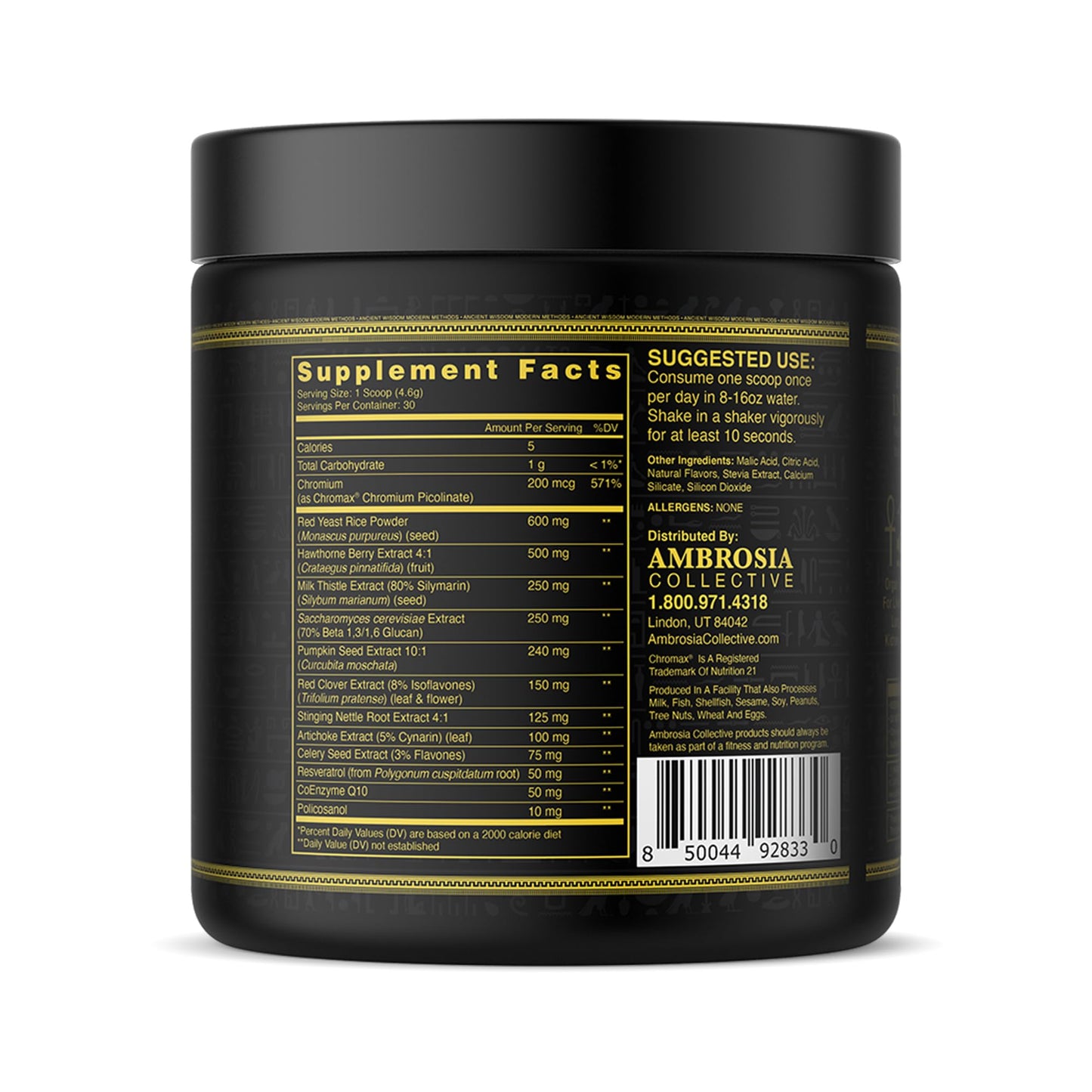 Ambrosia Superfood Powder - 13 Superfoods for Energy & Digestion - 5.6 Ounce - Pineapple Mango Flavor