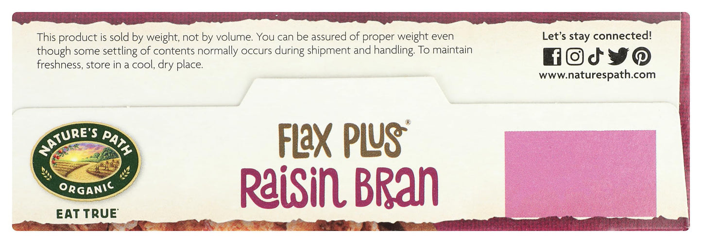 Natures Path, Cereal Flax Plus Raisin Bran Organic, 14 Ounce