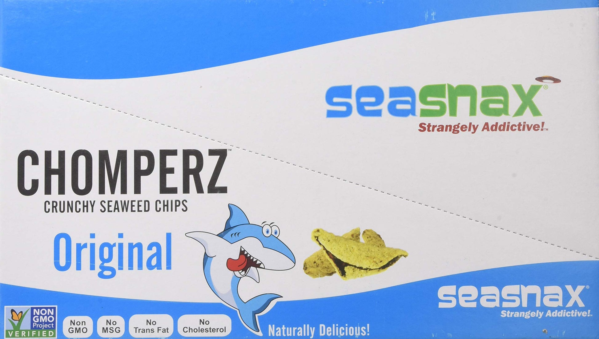 SeaSnax Chomperz Crunchy Seaweed Chips, Original, 1 Ounce (Pack of 8)
