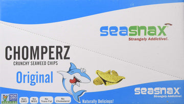 SeaSnax Chomperz Crunchy Seaweed Chips, Original, 1 Ounce (Pack of 8)