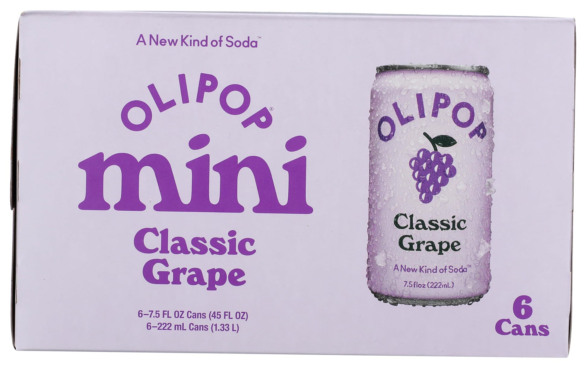 OLIPOP Minis Prebiotic Soda Pop  Classic G  Pantry Pack Packed with Prebiotics  Fiber  and Botanicals  Gluten Free  Vegan  GMO Free  7.5oz (6-Cans)