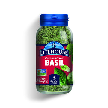 Litehouse Freeze Dried Basil - Dried Basil Leaves, Substitute For Basil Organic Fresh Leaves, Dried Basil Seasoning, Equal To 3