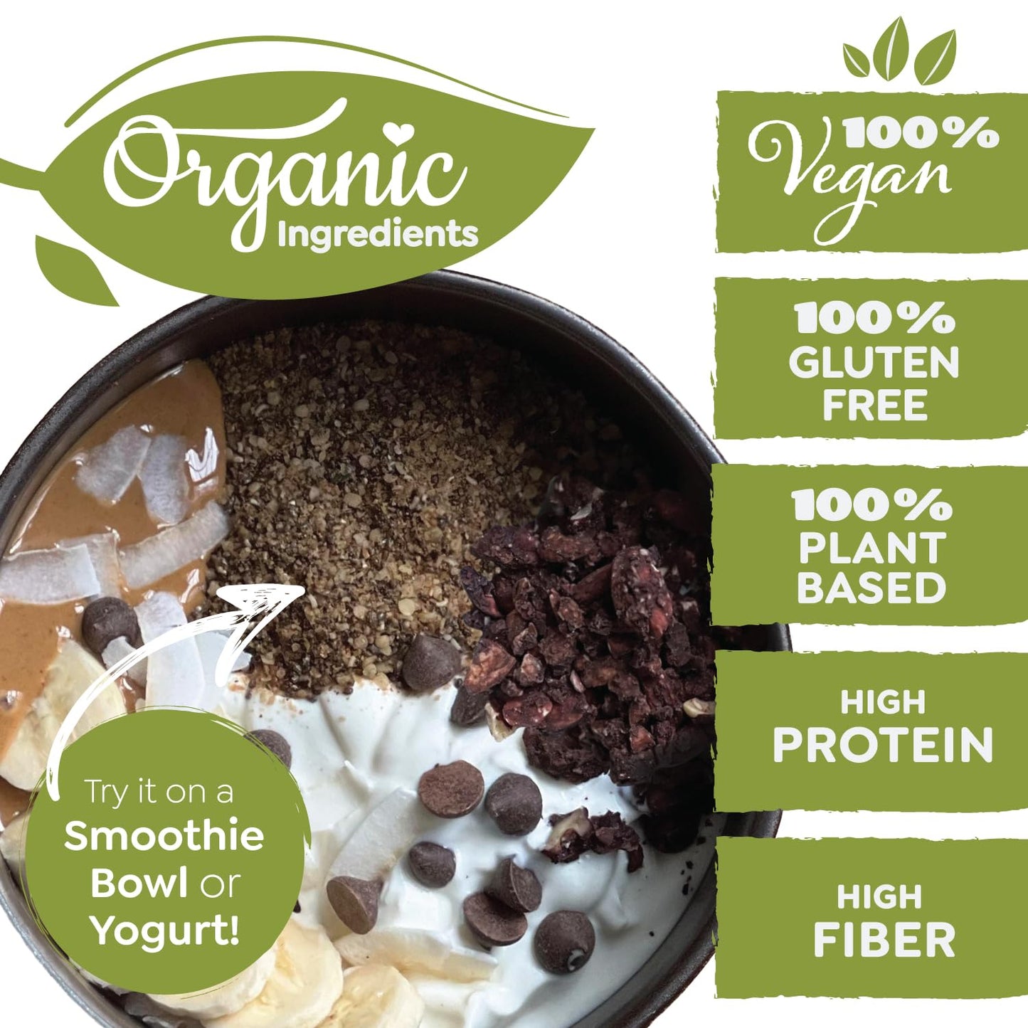 Witzi'S No Oats Oatmeal Alternative, Cacao, 2Oz (Pack Of 6), Made With Chia Seeds, Cinnamon & Chocolate, Grain Free, Gluten Free