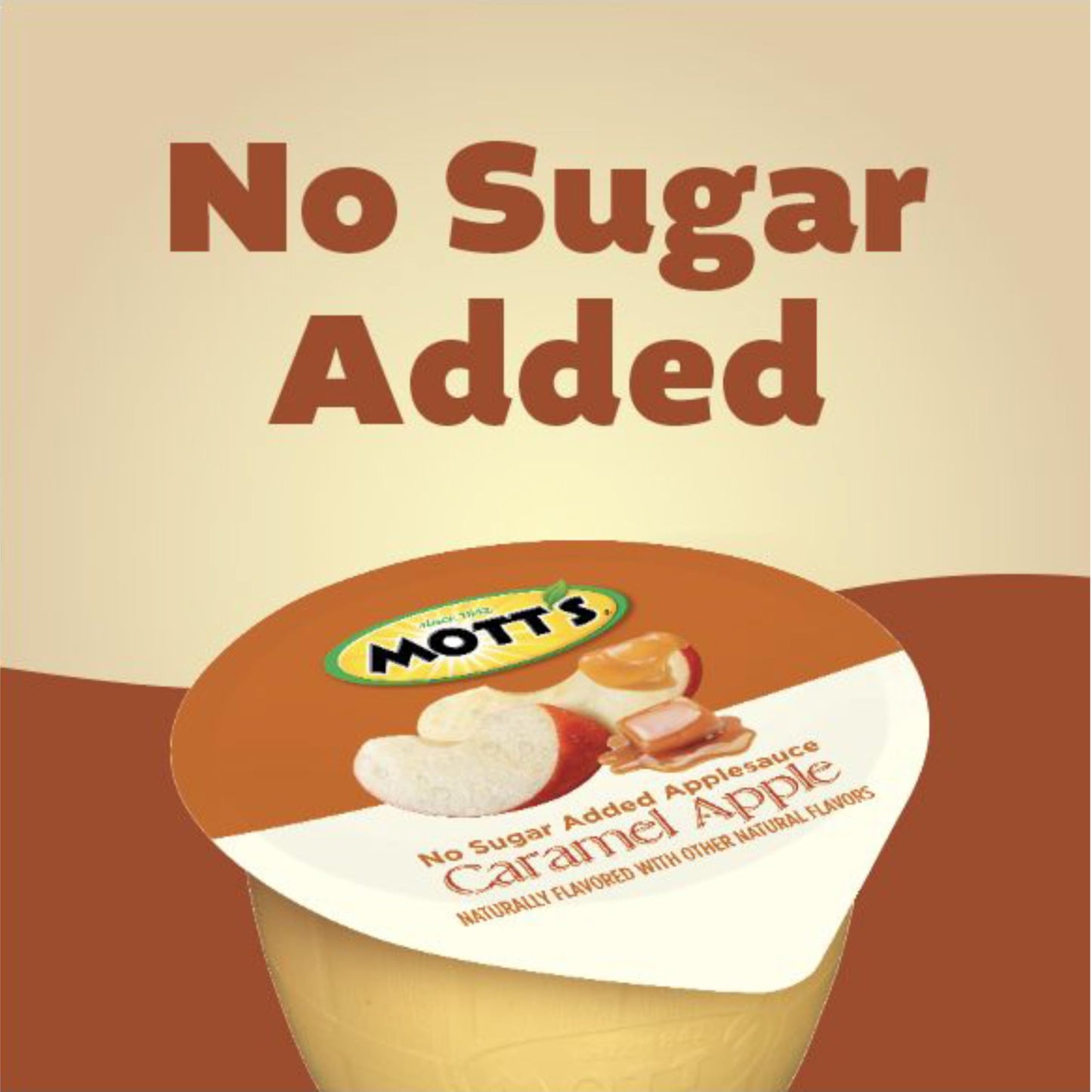 Motts No Sugar Added Caramel Apple Applesauce Cups, 3.9 oz cups, 72-count, Made With Real Fruit, Good Source of Vitamin C, On-th
