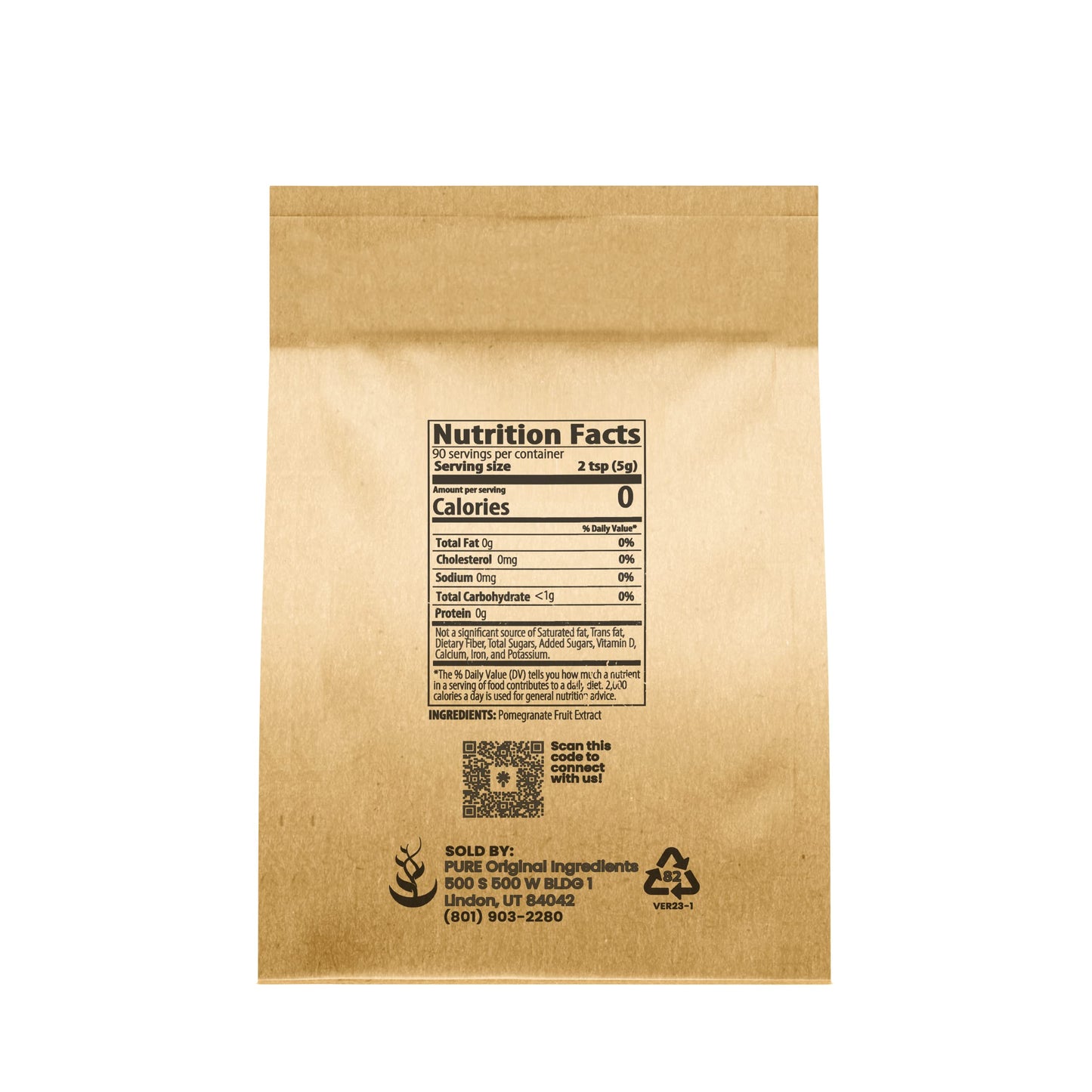 Pure Original Ingredients Pomegranate Fruit Extract Powder (1 Lb) Always Pure, Unsweetened, Smoothie Mix-In