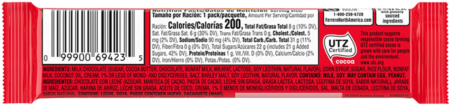 100 Grand Milk Chocolate Candy Bars, Full Size Bulk Individually Wrapped Ferrero Candy, Pack Of 36