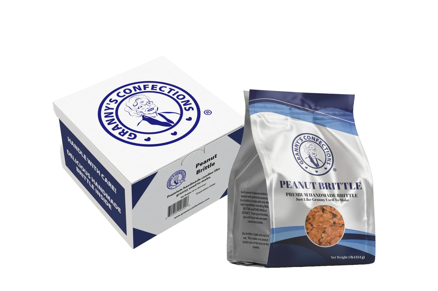 Grannys Confections Premium Handmade Peanut Brittle, Loaded With Peanuts, Just Like Granny Used To Make. Gourmet Peanut Brittle
