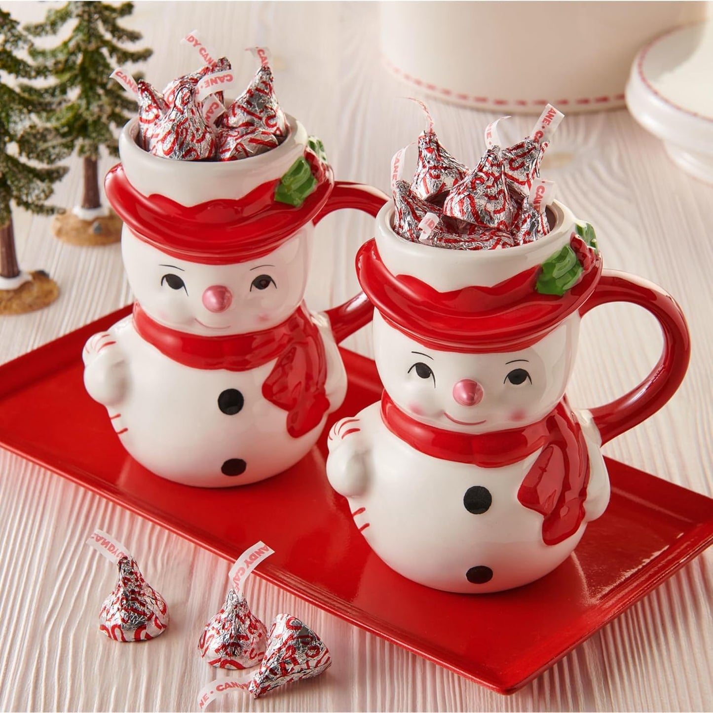 Buha Sweets Candy Cane Milk Chocolate Candies, 2lb Bag, Peppermint Flavored, Individually Wrapped, Holiday