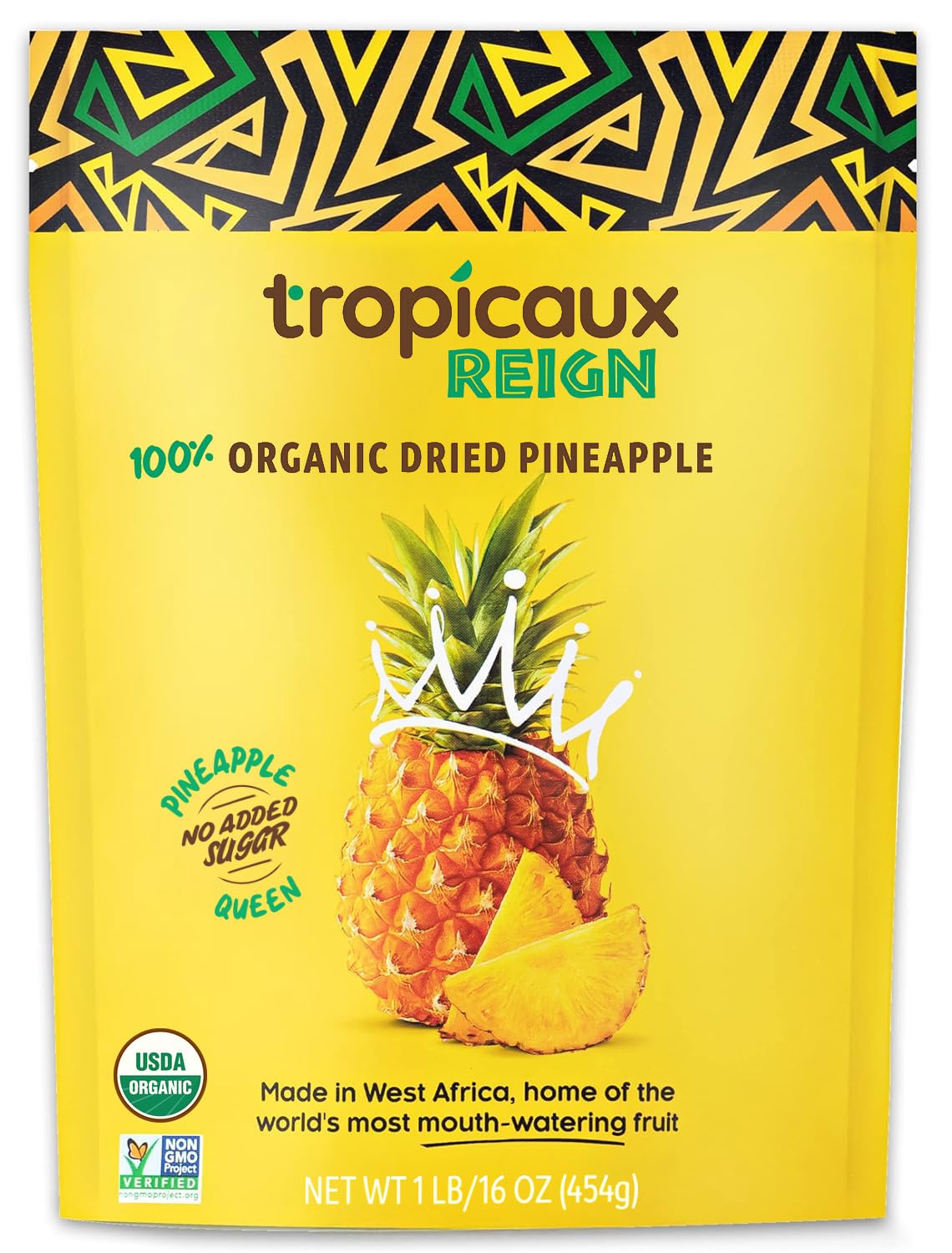 Organic Dried Pineapple Rings  No Sugar Added  16Oz - Nutritious  Mouth-Watering Snack With No Preservatives/Chemicals - Non-Gmo  Perfect For Kids & 18+ Uses By Tropicaux Reign