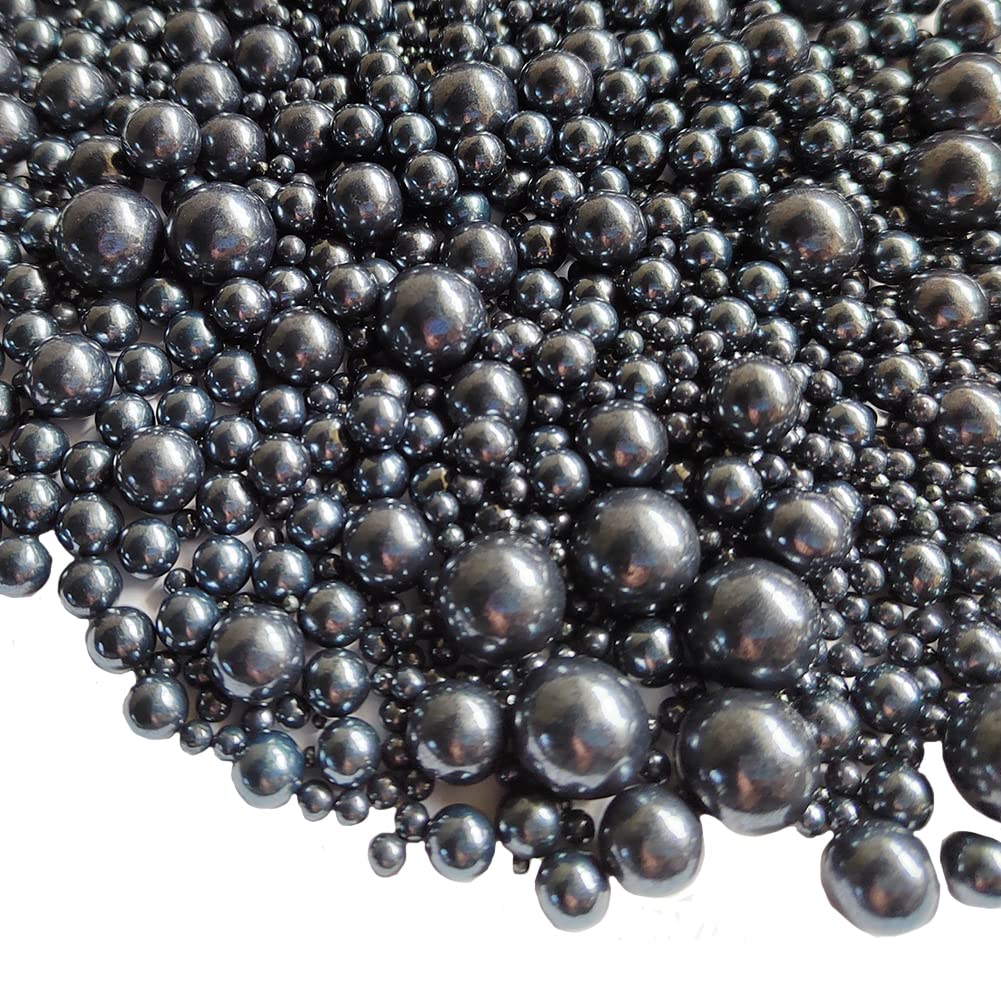 Eastron Edible Black Pearl Sugar Sprinkles Candy Mixing Size Baking Cake Decorations Cupcake Toppers Cookie Decorating Celebrati