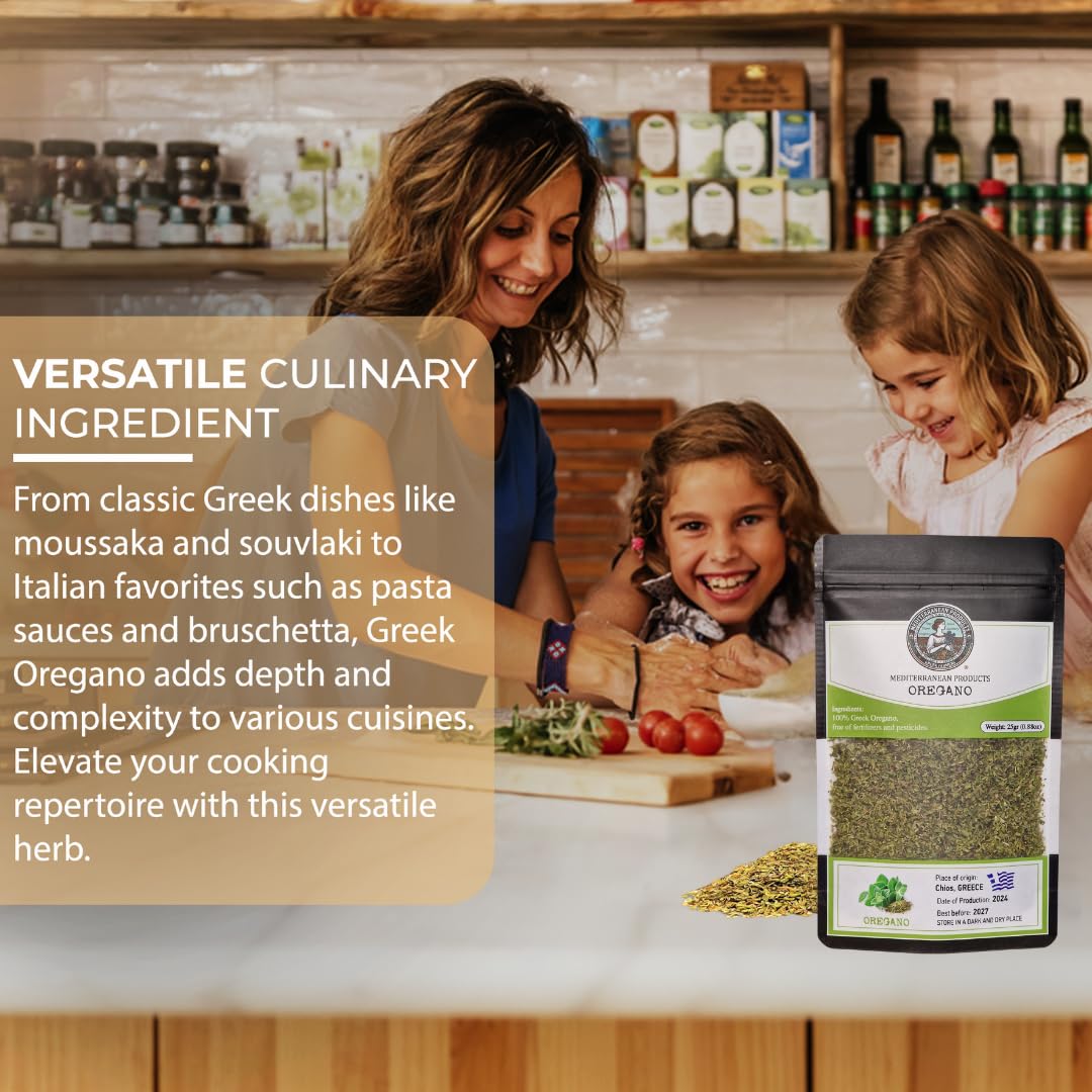 Mediterranea Products Oregano - Greek Oregano Dried - Traditionally Dried And Cut Organic Oregano, Premium Oregano Leaves, Hand