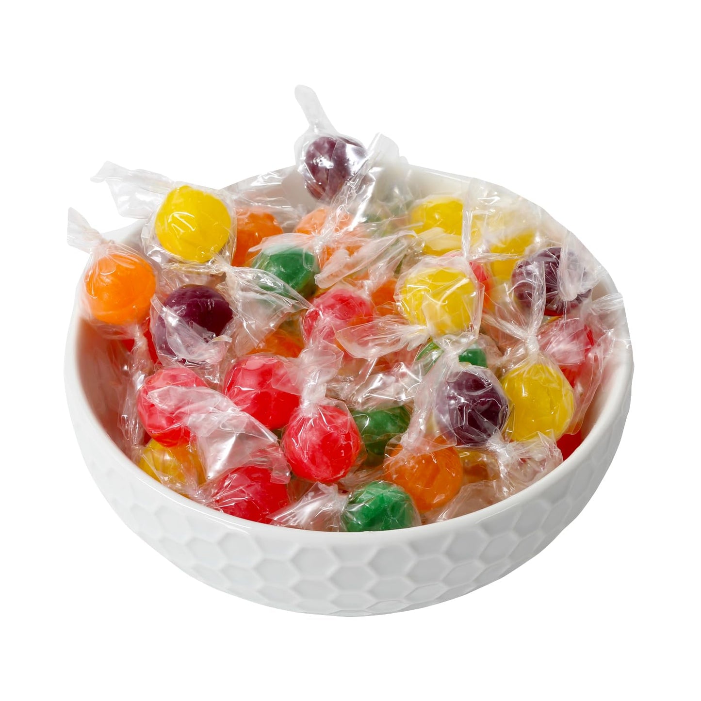 Hard Candy Fruit Balls - 4 Pounds - Individually Wrapped Bulk Candy - Fruity Hard Candies for Office, Desk, Calssroom - Colorful