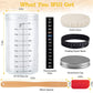 Tyniaide Sourdough Starter Kit with Thermometer Strips & Covers - 40 oz/1200 ml Jar