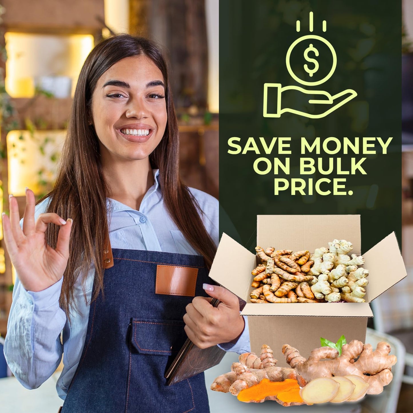 Turmeric Zone Organic Turmeric and Ginger Root Blend, 12 Lbs, Premium Quality, Support American Farmers